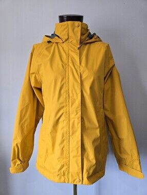 L.L. Bean Pathfinder Gore-tex Yellow Waterproof Raincoat. Size Medium